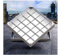 LKSGJSNB Couvercle et Base de Fosse septique rectangulaire encastrés en Acier Inoxydable, Couvercle et Cadre de Regard Invisibles en Acier Inoxydable(8cm,30 * 30cm/11.8 * 11.8in)