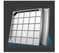 LKSGJSNB Couvercle et Base d'égout encastrés en Acier Inoxydable, Couvercle de Regard et Cadre en Acier Inoxydable(5cm,50 * 50cm/19.6 * 19.6in)