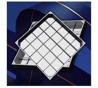 LKSGJSNB Couvercle et Base d'égout encastrés en Acier Inoxydable, Couvercle de Regard et Cadre en Acier Inoxydable(8cm,90 * 90cm/35.4 * 35.4in)