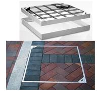 LKSGJSNB Couvercle et Cadre de Regard en Acier Inoxydable, Couvercle de Fosse septique encastré en Acier Inoxydable, Couvercle de Regard Invisible et résistant(8cm,60 * 60cm/23.6 * 23.6in)