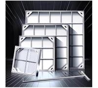 LKSGJSNB Couvercle et Cadre de Regard Invisibles en Acier Inoxydable for Cour, Couvercle de Drain de Sol de Garage, for Cour, allée, Trottoir, Parking(8cm,50 * 50cm/19.6 * 19.6in)