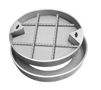 LKSGJSNB Couvercles de Bassin d'égout Invisibles/Couvercle de Pompe de puisard, Couvercle et Cadre de Regard en Acier Inoxydable, Couvercle de Drain de Plancher de Garage(D80cm/31.5in)