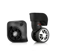 LKSGJSNB Roues de Coffre, Remplacement de Roues de Bagages, Roue muette de Bagage pivotante à 360 degrés, Valise de Remplacement, réparation de Roues, pièces Spinner (W134# Taille S)(Black)