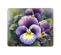 LKTPSKQRY Pansy Perfection Tapis de souris avec bords cousus, confortable avec base en caoutchouc antidérapant, lavable, pour ordinateur portable, bureau (17,8 x 21,8 cm)