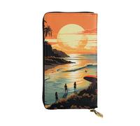 LKTPSKQRY Portefeuille fin en cuir pour femme avec porte-cartes avec fermeture éclair, affiche originale pour un sac à main d'été sans fin