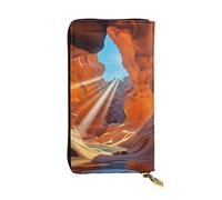 LKTPSKQRY Portefeuille fin en cuir pour femme avec porte-cartes avec fermeture éclair Antelope Canyon