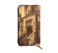 LKTPSKQRY Portefeuille fin en cuir pour femme avec porte-cartes et pochette à fermeture éclair vintage médiévale