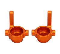 LKUREASDR 2 pièces de Blocs de Direction en Aluminium pour RC, coupelle de Direction RC pour véhicule Tout-Terrain 1/10, réduisant Les Vibrations ; Blocs de Direction en Alliage d’Aluminium (Orange)