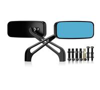 LKV 8mm/10mm Rétroviseur Latéraux Rectangle guidon aile rétroviseu pour pour Bobber Sportster XL883 1200 48 Dyna Street Glide Softail Low Rider