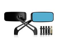 LKV 8mm/10mm Rétroviseur Latéraux Rectangle universel guidon aile rétroviseu pour Bobber Cruiser Choppers Touring ATV Sport vélo