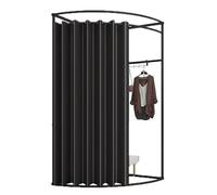 Lkvent Cabine essayage Cabine d'essayage Mobile au Sol cloison d'angle en Fer Compatible with vestiaire Protection de la Vie privée Facile à Assembler Faire du Shopping Tente de Douche(Black A,Small)