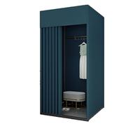 Lkvent Cabine essayage Cabine d'essayage Mobile temporaire Compatible with Magasin de vêtements Portable et Pliable Le Shopping en extérieur 3 Tailles Tente de Douche(Blue Green,L)