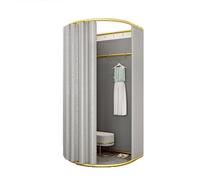 Lkvent Cabine essayage Cabine d'essayage Portable au Sol, Cabine d'essayage Mobile Pliable, Protection de la Vie privée Compatible with Les magasins de vêtements Tente de Douche(Silver,85x80cm)