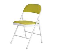 Lkvent Chaise 2 Pack Folding Chairs with Padded Cushion Chairs with Comfortable Cushion and Durable Steel Frame for Home and Office Chaise Salon(Light Green)