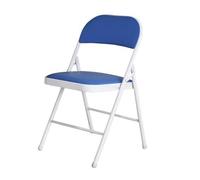 Lkvent Chaise 2 Pack Folding Chairs with Padded Cushion Chairs with Comfortable Cushion and Durable Steel Frame for Home and Office Chaise Salon(Blauw)