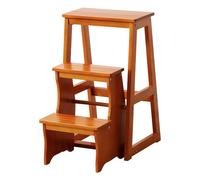 Lkvent escabeau marchepied Tabouret d'escalier 3 marches, Chaise d'escalier Pliante en Bois, Banc d'escalade Multifonctionnel for se Reposer ou Transporter des Objets Hauts Petit(Honey)