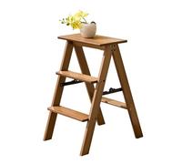 Lkvent escabeau marchepied Tabouret d'escalier en Bambou Pliable et Portable, Repose-Pieds Multifonctionnel, idéal for la Cuisine, Le Bureau ou la Chambre à Coucher Petit