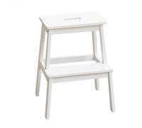 Lkvent escabeau marchepied Tabouret d'escalier en Bois Massif, Double Couche, Haut et Bas, Banc à Langer, échelle d'escalade intérieure for Usage Domestique Petit(Wit)