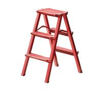Lkvent escabeau marchepied Tabouret d'escalier Pliable en Alliage d'aluminium, Banc d'escalade Portable, adapté au Repos ou au Transport d'objets Hauts Petit(Rot,Three Steps)