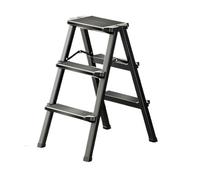 Lkvent escabeau marchepied Tabouret d'escalier Pliable en Alliage d'aluminium, Banc d'escalade Portable, adapté au Repos ou au Transport d'objets Hauts Petit(Svart,Three Steps)