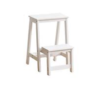 Lkvent escabeau marchepied Tabouret d'escalier Pliant en Bois, Banc d'escalade Multifonctionnel for se Reposer ou Transporter des Objets Hauts Petit(Wit)