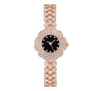 Lkvent Montre Enfant Montre À Quartz avec Strass Et Fleurs, Idéale for Les Fêtes d'anniversaire Et Les Événements Digitale(Rose,Svart)