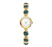 Lkvent Montre Enfant Montre à Quartz de Luxe avec Bracelet Fantaisie en Malachite, en Acier Inoxydable, étanche, idéale for Les Robes Assorties Digitale(Gold)