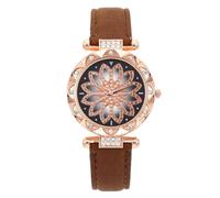 Lkvent Montre Enfant Montre-Bracelet À Quartz Décontractée for Femme avec Bracelet en Cuir. Les Montres Décontractées De Tous Les Jours sont Un Cadeau À La Mode for Les Femmes. Digitale(Brown)