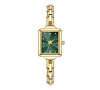 Lkvent Montre Enfant Montre-Bracelet de Luxe étanche, Petite Montre dorée rectangulaire à Quartz, idéale for Un Cadeau rétro léger et Luxueux for Femme Digitale(Groen)
