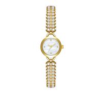 Lkvent Montre Enfant Montre-Bracelet de Luxe légère Bai Ta, Montre à Quartz Ciel étoilé, Montre-Bracelet Ronde, idéale comme Cadeau for Petite Amie ou épouse Digitale(Golden White)