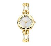 Lkvent Montre Enfant Montre-Bracelet délicate for Femme, Montre-Bracelet à Quartz Tendance, Parfaite for Un Usage Quotidien et Les Occasions spéciales. Digitale(Gold White)