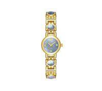 Lkvent Montre Enfant Montre-Bracelet étanche Aurora, Montre à Quartz Ronde, Coquillage Naturel coloré, idéale for Une Petite Amie ou Une Femme, Cadeau Exquis Digitale(Gold Black)