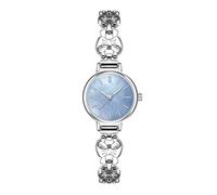 Lkvent Montre Enfant Montre-Bracelet rétro à nœud français, étanche, analogique, décontractée, idéale comme Cadeau Compatible with Une Petite Amie ou Une épouse. Digitale(Silver Blue)