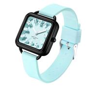 Lkvent Montre Enfant Montre d'examen Simple, étanche, Grande échelle numérique, Montre à Quartz, Petite Montre fraîche avec Bracelet en Silicone, Un Simple Cadeau d'anniversaire Digitale(Blauw)