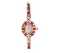 Lkvent Montre Enfant Montres for Femmes avec Bracelet élégant et Bijou, Montre-Bracelet analogique Tendance avec Cadran Diamant, Cadeau d'anniversaire de Mariage Digitale(Rose Gold)