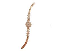 Lkvent Montre intelligente pour femme, lot de 2, tendance, étanche, à quartz, en forme de fleur, pour mariées et épouses, rose or blanc , One Size