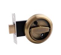 Lkvent poignee de porte Casiers de porte, poignées de porte en anneau, poignées cachées encastrées, serrures coulissantes de confidentialité sur un seul côté interieur(Color4)