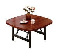 Lkvent Table Basse Table Basse Pliante carrée, Table de Sol Moderne, Table de Baie vitrée, Convient for Chambre à Coucher, Salon, Bureau, Aucun Assemblage requis Extensible(Walnut,60cm)