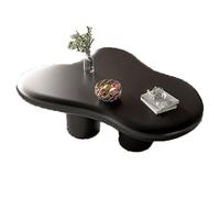 Lkvent Table Basse Table Basse Simple Style Nuage crème, idéale for Un Salon, Une Chambre, Un Balcon ou Un Bureau, Noir/Blanc Extensible(Svart,L)