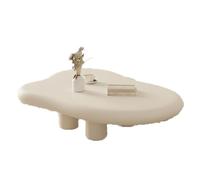 Lkvent Table Basse Table Basse Simple Style Nuage crème, idéale for Un Salon, Une Chambre, Un Balcon ou Un Bureau, Noir/Blanc Extensible(Wit,S)