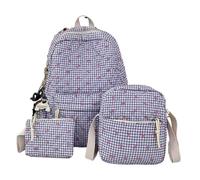 Lkvent travail Ensemble De Sacs À Dos À Nœud En Trois Pièces, Cartable En Coton For Étudiant, Grande Capacité, Joli Sac, Parfait For Les Voyages Retour à l'école(Lila,No doll)