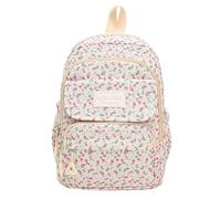 Lkvent travail Sac à dos à fleurs, joli sac à dos Preppy Kawaii en nylon, sac à dos de voyage à fleurs tendance for ordinateur portable Retour à l'école(Small Floral)