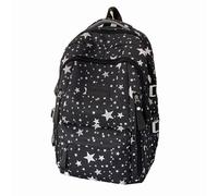 Lkvent travail Sac à dos étoile, style collège, joli sac à dos de campus, d'université et de lycée, sac for ordinateur portable, imperméable for étudiant Retour à l'école(Svart)
