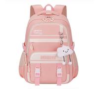 Lkvent travail Sac à dos for adolescente, sac à dos for ordinateur portable for femme, collège, lycée, voyage et trajet for étudiante avec pendentif nuage Retour à l'école(Roze)