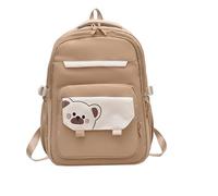Lkvent travail Sac à dos imperméable et léger avec motif de chien, grande capacité, idéal for l'école primaire, le collège, le lycée ou les voyages. Retour à l'école(Brown)