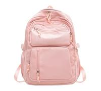 Lkvent travail Sac à dos mignon for collège, lycée, université, grand sac à dos esthétique et classique, sac à dos de voyage basique et résistant à l'eau Retour à l'école(Roze)