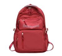 Lkvent travail Sac à dos mignon for collège, lycée, université, grand sac à dos esthétique et classique, sac à dos de voyage basique et résistant à l'eau Retour à l'école(Rot)