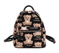 Lkvent travail Sac à dos ours, mini sac à dos, durable et léger, idéal for les voyages quotidiens des femmes, imperméable Retour à l'école(Svart)