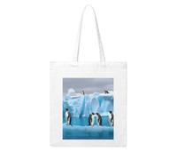LKVNSWERT Grim-Reaper Sac fourre-tout en toile pour femme - Sacs d'épicerie réutilisables - Sac à main fourre-tout à bandoulière, Pingouins sur l'iceberg, One Size