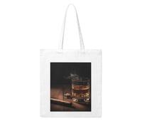 LKVNSWERT Old West Sac fourre-tout en toile pour femme Motif guitare, Cigares et whisky, One Size